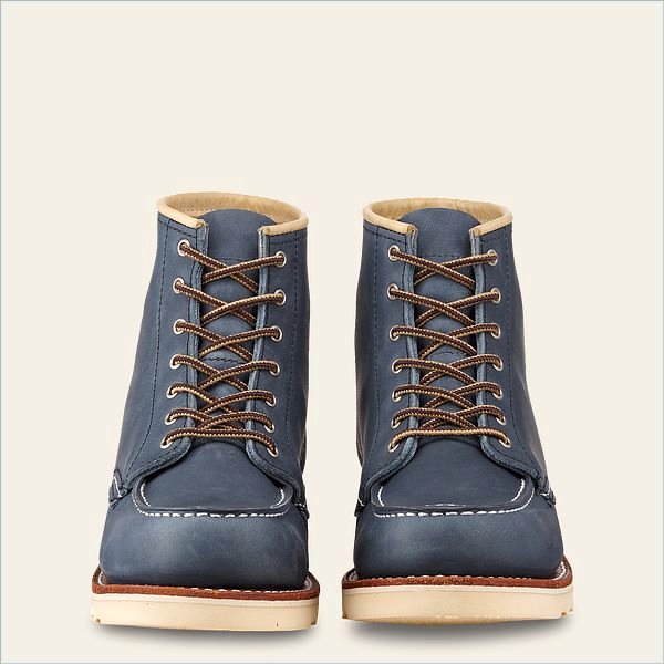  6-Inch Classic Moc Women's Short Boot in Indigo Legacy Leather 2