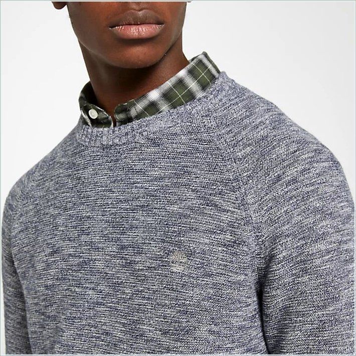  TIMBER Mens Slub Crew Neck Sweater