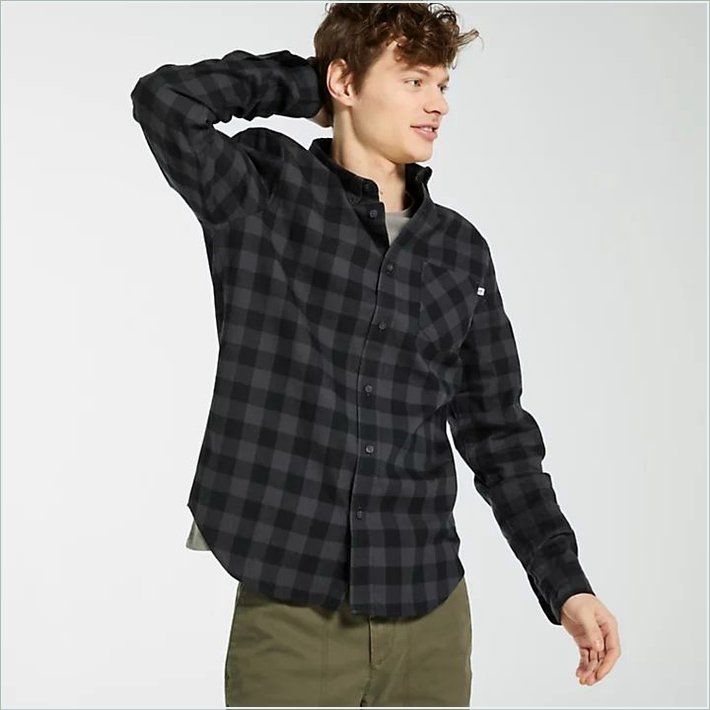  TIMBER Mens Nashua River Buffalo Check Flannel Shirt 1